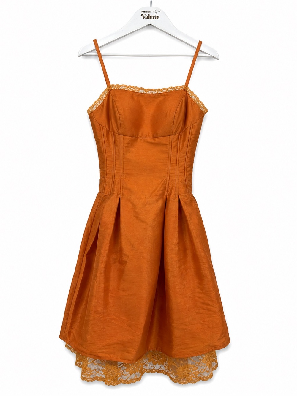 Bella Formals by Venus Orange Fit & Flare Formal Mini Dress Women XS